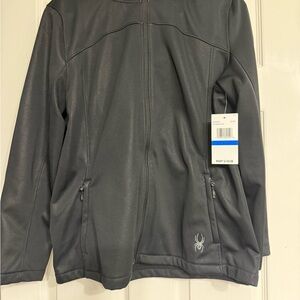 Spyder Black Women's Softshell Jacket with Zip Detailing